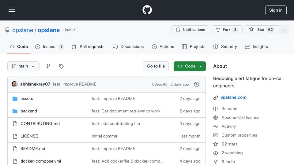 Screenshot of github.com: Show HN: I built an open-source tool to make on-call suck less