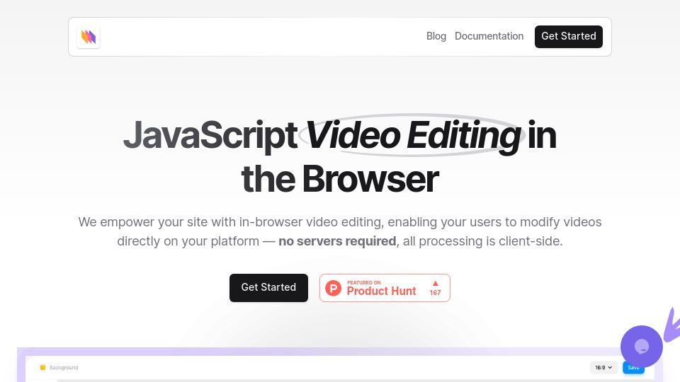 Screenshot of rendley.com: Show HN: A video editing SDK that runs in the browser