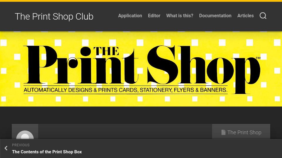 Screenshot of theprintshop.club: People Behind “The Print Shop” (1985)