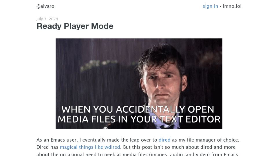Screenshot of lmno.lol: Ready Player Mode