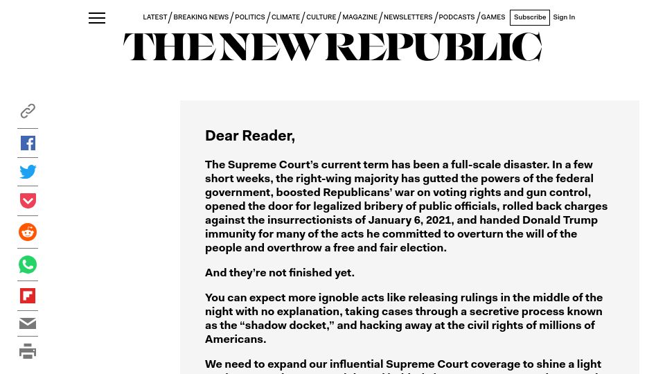 Screenshot of newrepublic.com: Anna O.: The woman behind Freud's first case study