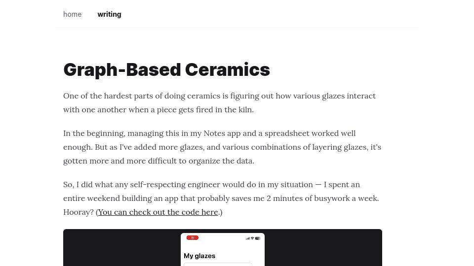 Screenshot of alexreichert.com: Graph-Based Ceramics