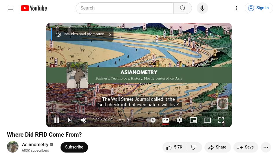 Screenshot of youtube.com: Where Did RFID Come From? [video]