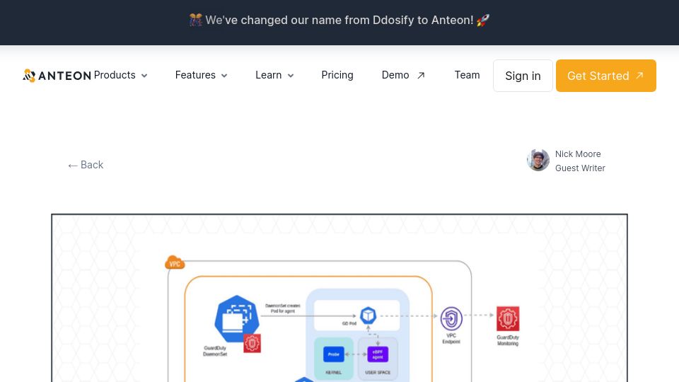 Screenshot of getanteon.com: The coming eBPF revolution and why Kubernetes monitoring will never be the same