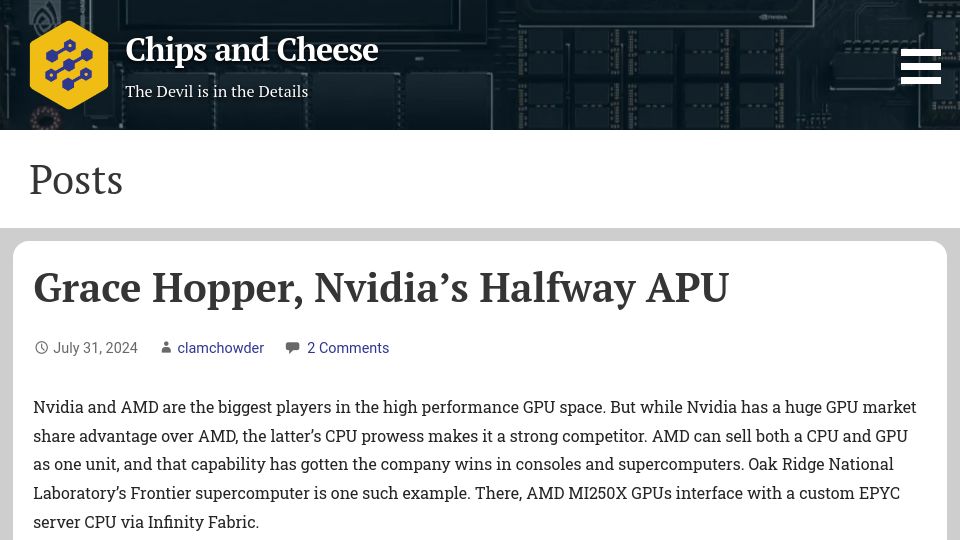 Screenshot of chipsandcheese.com: Grace Hopper, Nvidia's Halfway APU