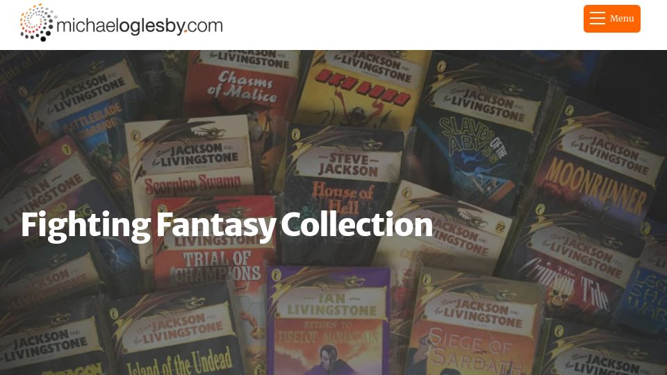Screenshot of michaeloglesby.com: Fighting Fantasy Collection