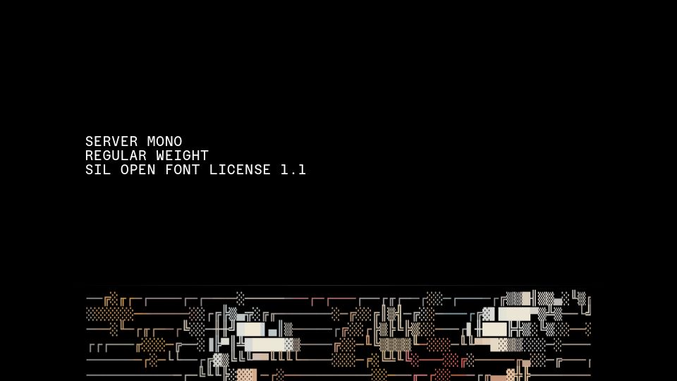 Screenshot of servermono.com: Server Mono: A Typeface Inspired by Typewriters, Apple's SF Mono, and CLIs