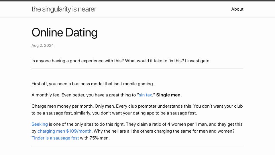 Screenshot of geohot.github.io: Online Dating