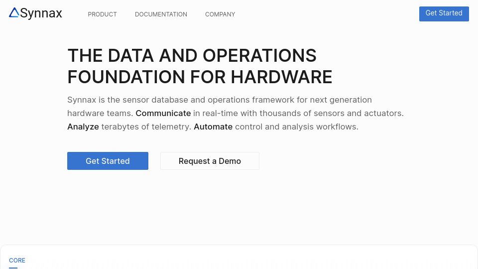 Screenshot of Hacker News post: Launch HN: Synnax (YC S24) – Unified hardware control and sensor data streaming