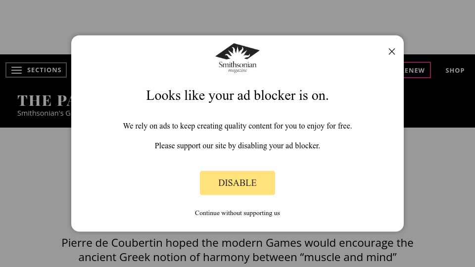 Screenshot of smithsonianmag.com: Poetry was an official Olympic event