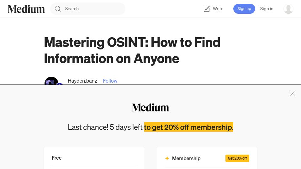 Screenshot of osintteam.blog: Mastering Osint: How to Find Information on Anyone