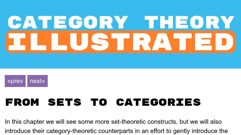 Screenshot of abuseofnotation.github.io: From Sets to Categories (2023)