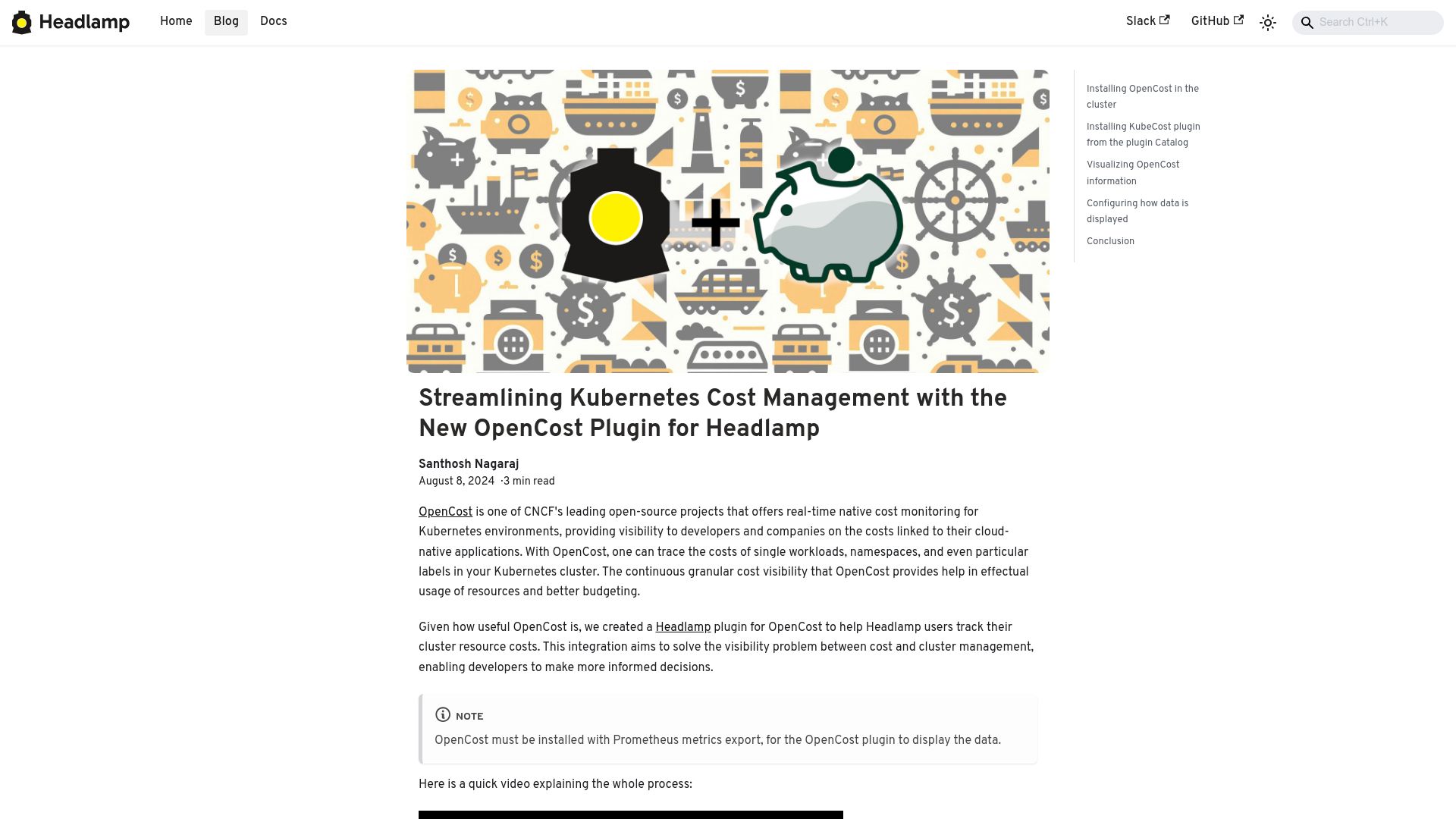 Screenshot of headlamp.dev: Kubernetes Cost Management with the New OpenCost Plugin for Headlamp
