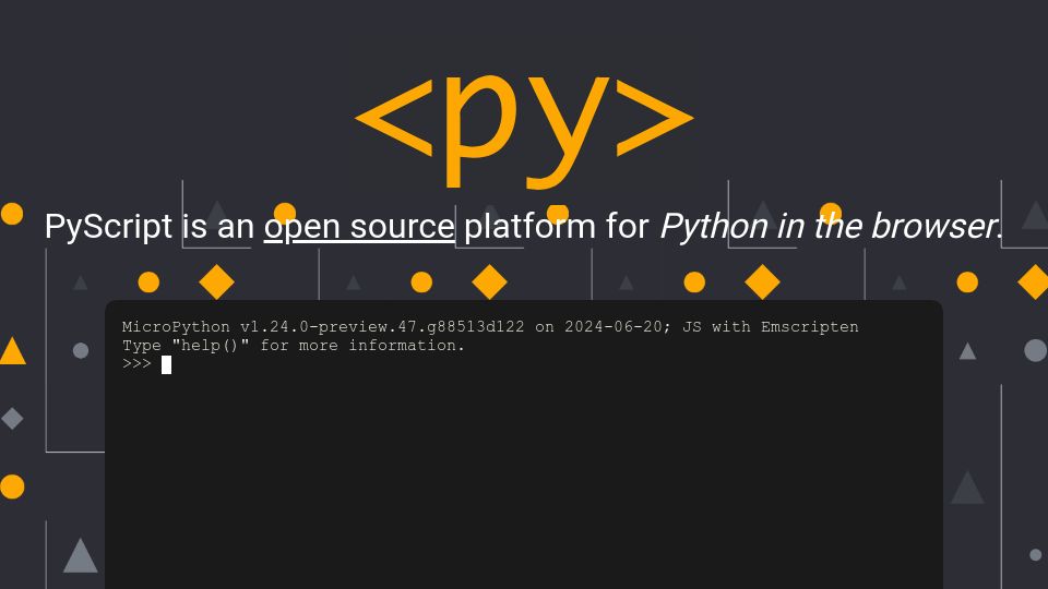 Screenshot of pyscript.net: PyScript: An open source platform for Python in the browser