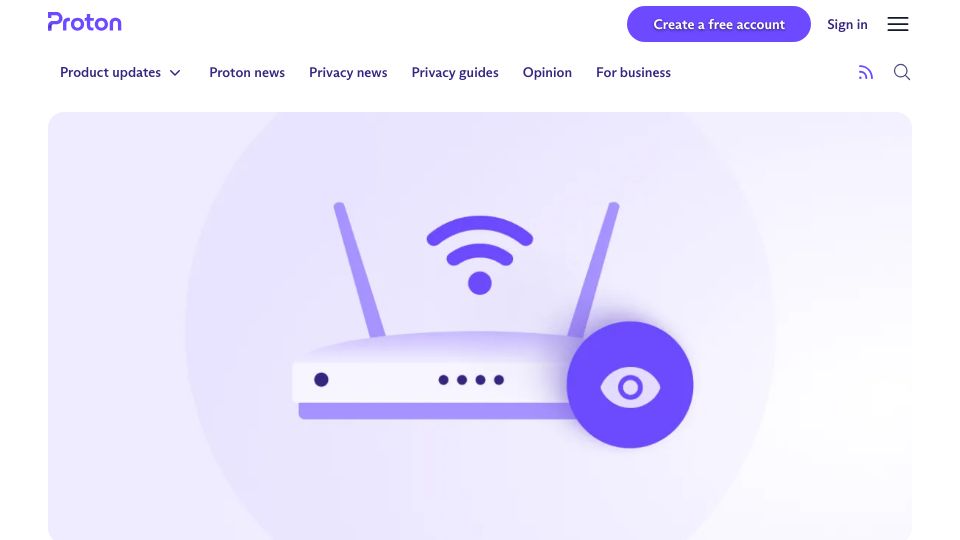 Screenshot of proton.me: The spies in your home: How WiFi companies monitor your private life