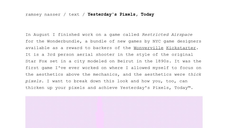 Screenshot of nas.sr: Yesterday's Pixels, Today