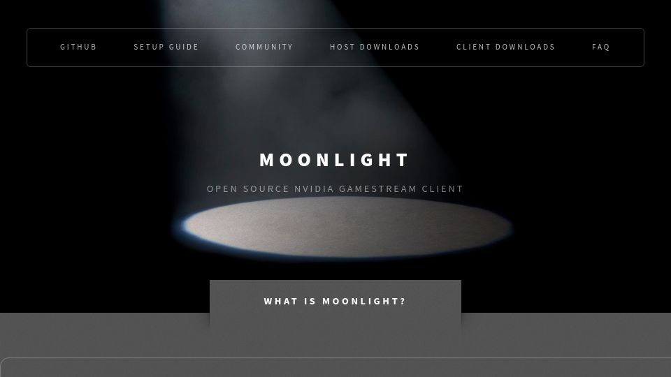 Screenshot of moonlight-stream.org: Moonlight