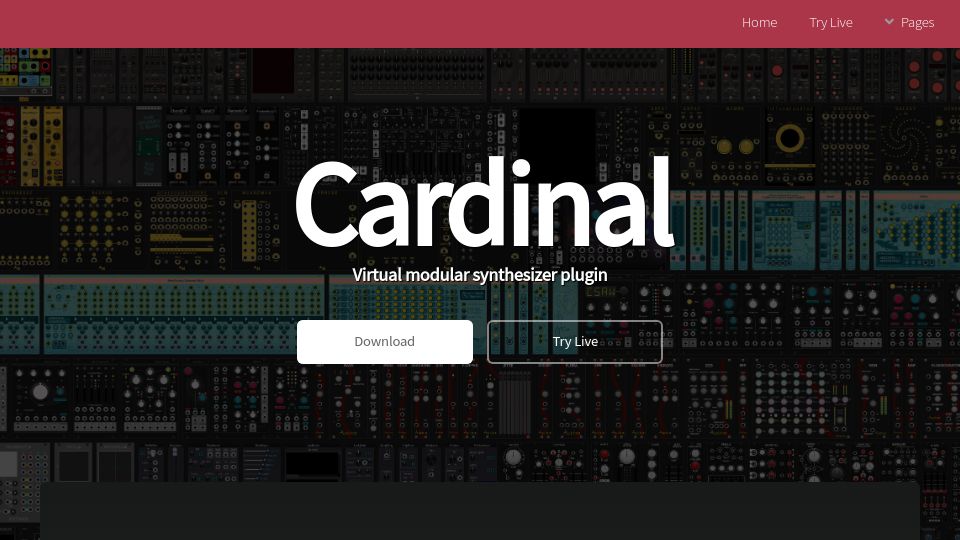 Screenshot of cardinal.kx.studio: Cardinal – Virtual modular synthesizer plugin