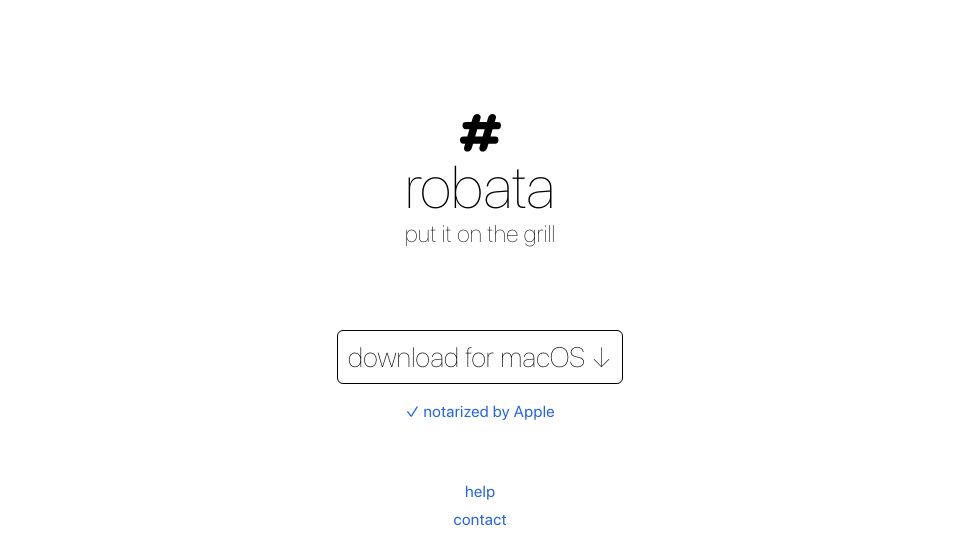 Screenshot of robata.app: Show HN: Robata, macOS window selector: put it on the grill