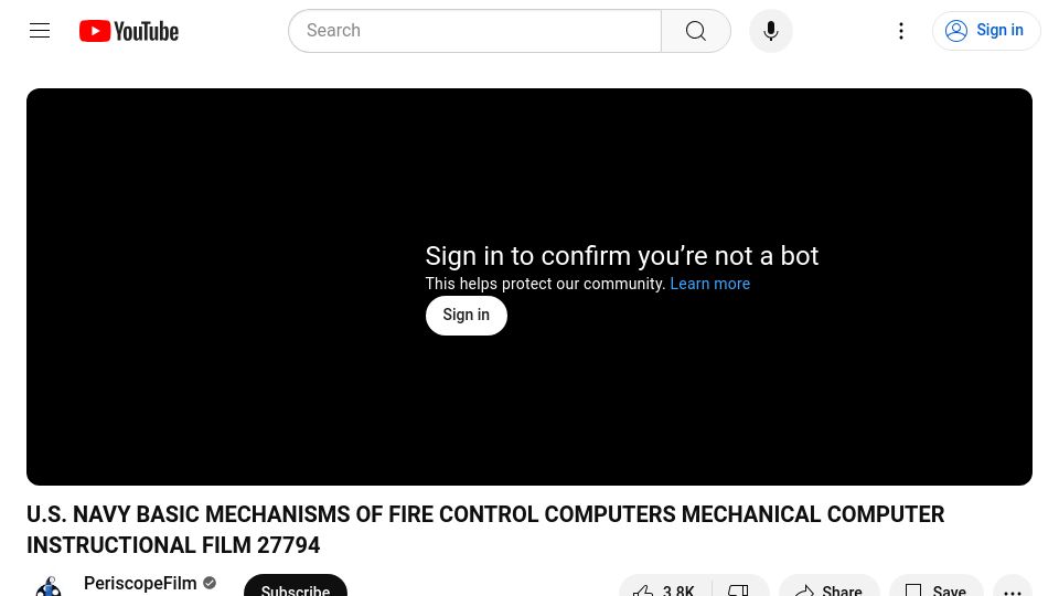 Screenshot of youtube.com: Basic Mechanisms In Fire Control Computers (1953) [video]