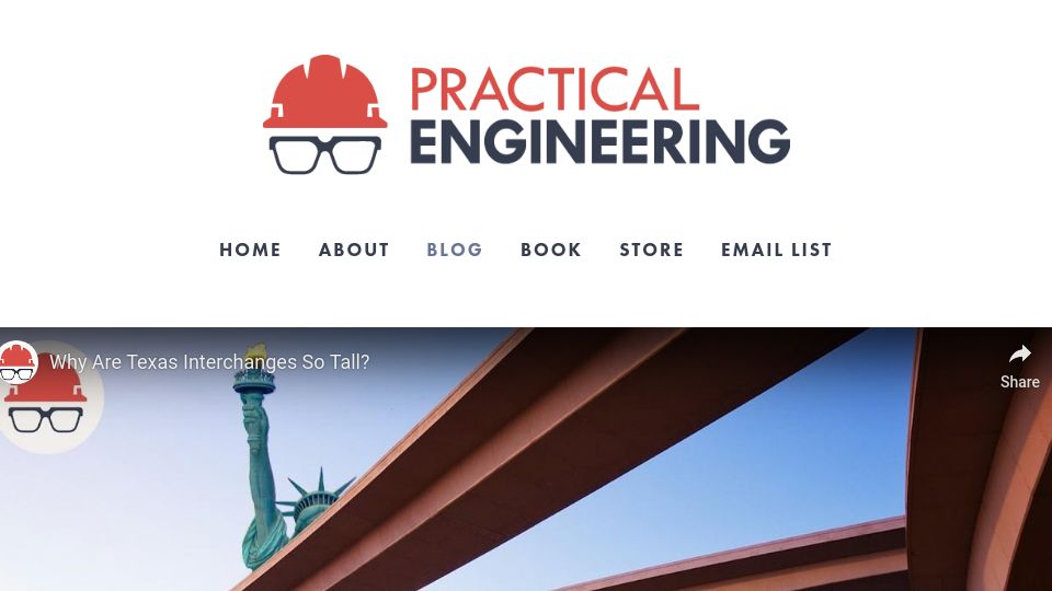 Screenshot of practical.engineering: Why are Texas interchanges so tall?