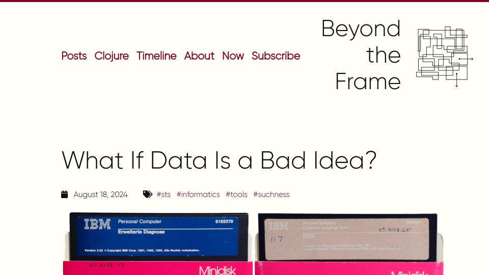 Screenshot of schmud.de: What If Data Is a Bad Idea?