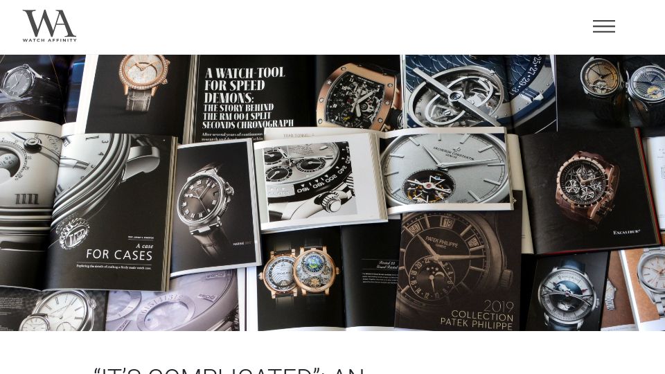 Screenshot of watchaffinity.co.uk: An introduction to the remontoire
