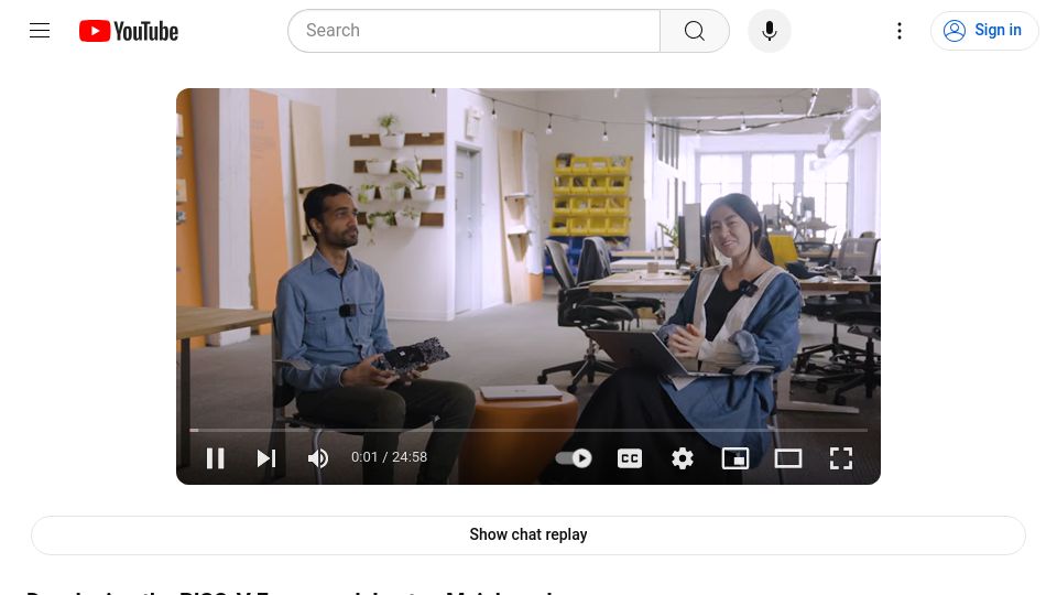 Screenshot of youtube.com: Developing the RISC-V Framework Laptop Mainboard [video]