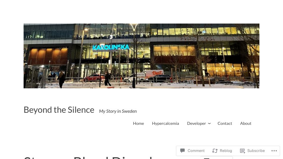 Screenshot of rattvisan.blog: Blood Disorder: Unveiling the Mystery of My Poisoning in Sweden
