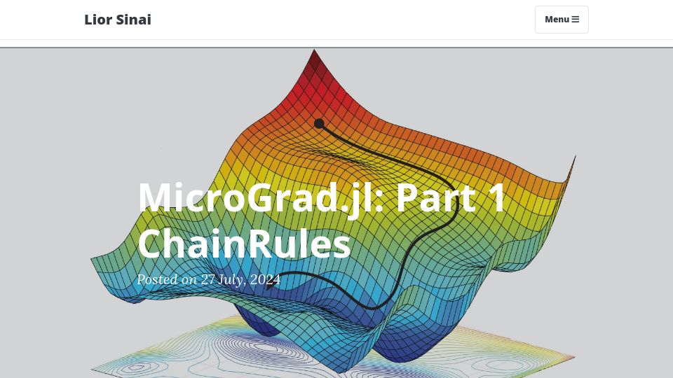 Screenshot of liorsinai.github.io: Micrograd.jl