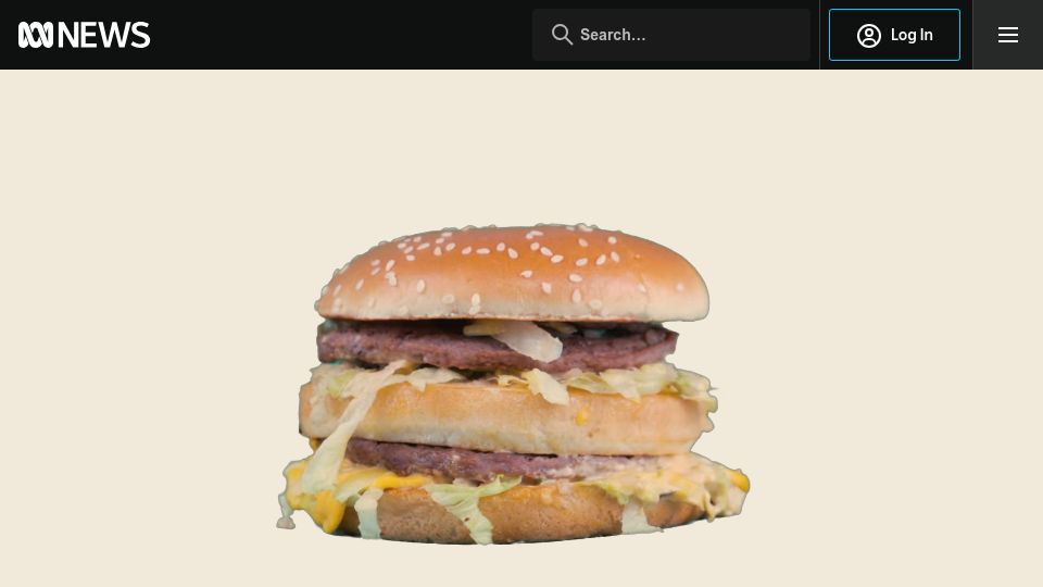 Screenshot of abc.net.au: Big Macs and the Cost of Living Crisis