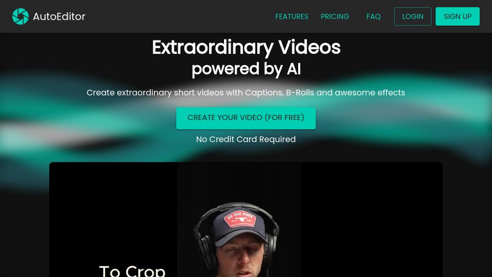 Screenshot of autoeditor.video: Show HN: AutoEditor – Edit your video in just a few clicks