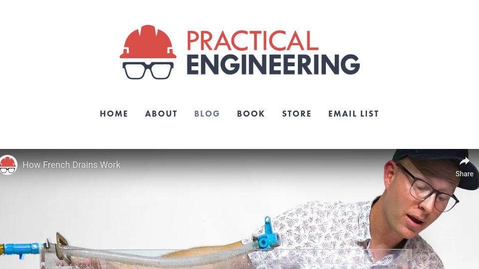 Screenshot of practical.engineering: How French Drains Work
