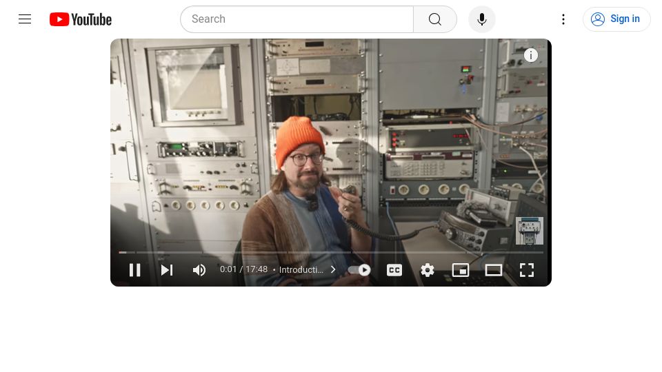 Screenshot of youtube.com: Using the Moon as an Echo [video]