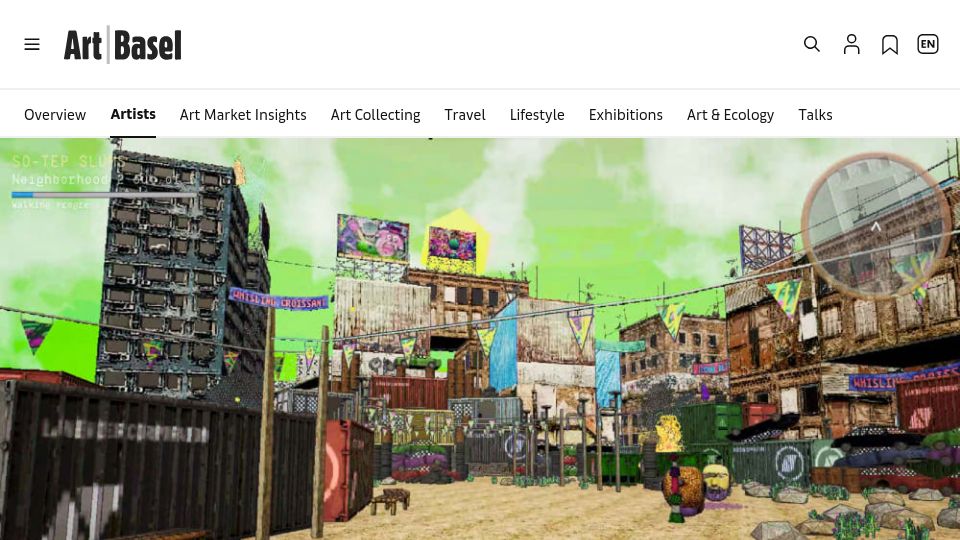 Screenshot of artbasel.com: Jeremy Couillard's video games capture what it's like to be alive