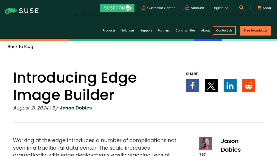 Screenshot of suse.com: Edge Image Builder