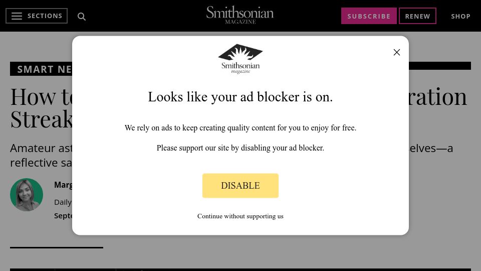 Screenshot of smithsonianmag.com: How to Spot NASA's Solar Sail Demonstration Streaking Through the Night Sky