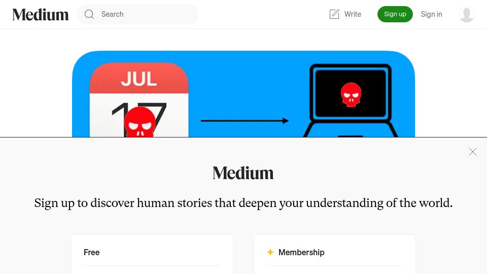 Screenshot of mikko-kenttala.medium.com: Zero-Click Calendar invite vulnerability chain in macOS