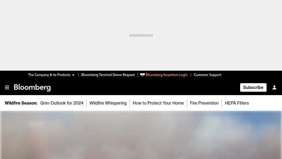 Screenshot of bloomberg.com: The Most Desperately Needed Airplane Is Back in Production