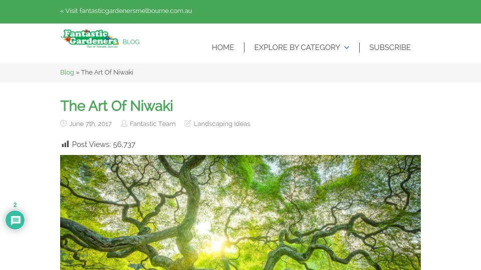 Screenshot of blog.fantasticgardenersmelbourne.com.au: The Art Of Niwaki (2017)