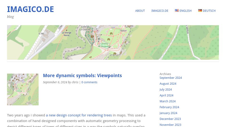 Screenshot of imagico.de: Dynamic Viewpoint Symbols