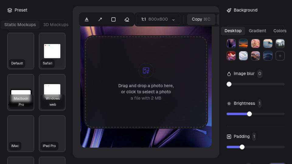 Screenshot of xnapper.com: Show HN: Xnapper Studio – Web tool for creating attention-grabbing screenshots