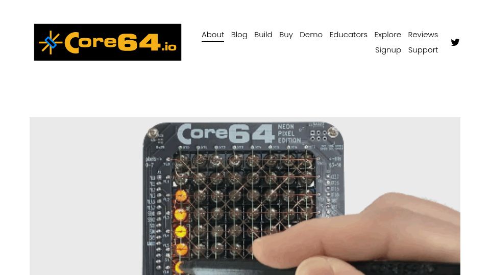 Screenshot of core64.io: An interactive core memory electronic kit