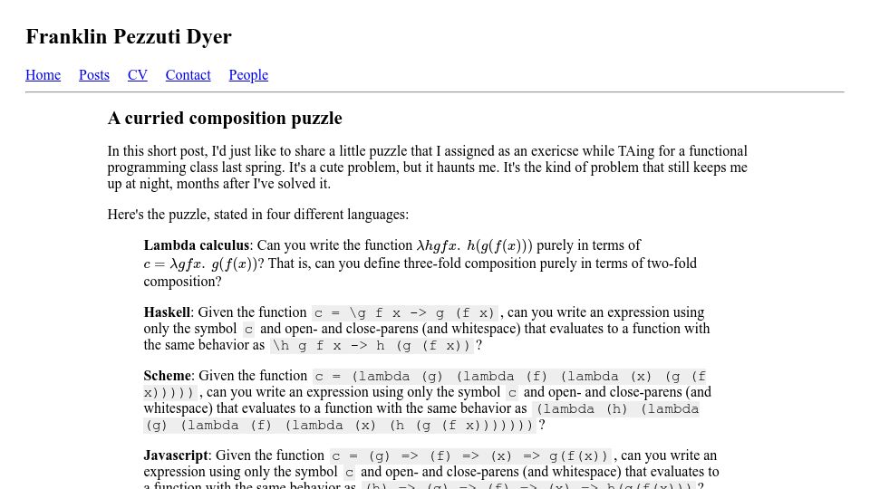 Screenshot of franklin.dyer.me: A Curried Composition Puzzle