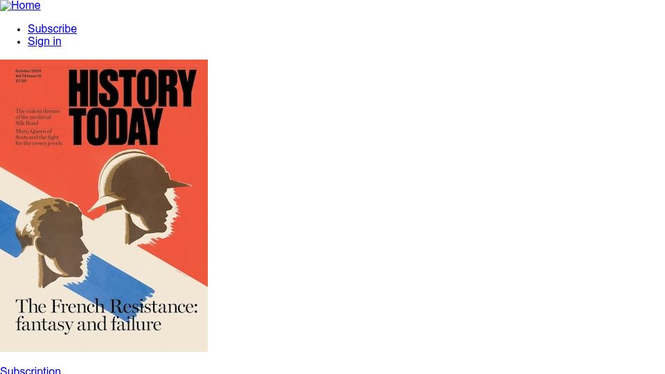 Screenshot of historytoday.com: Aliens and the Enlightenment