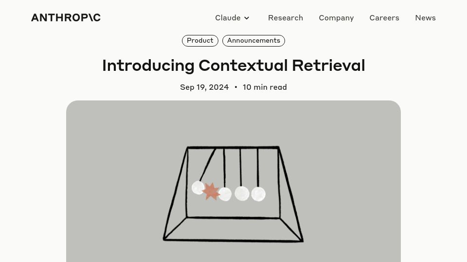 Screenshot of anthropic.com: Contextual Retrieval