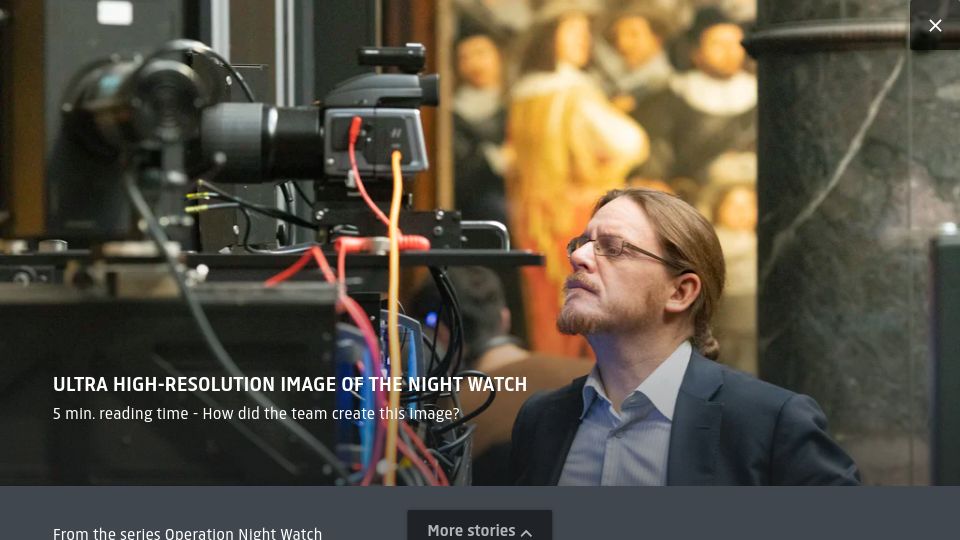 Screenshot of rijksmuseum.nl: Ultra high-resolution image of The Night Watch (2022)