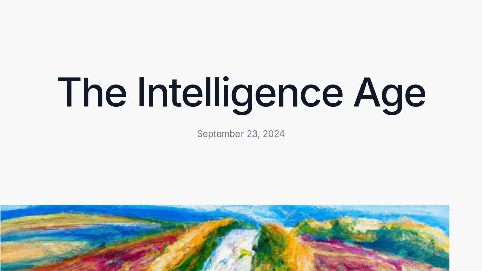 Screenshot of ia.samaltman.com: The Intelligence Age