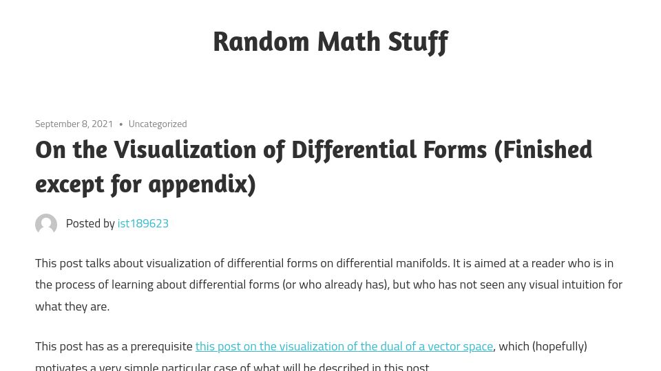 Screenshot of web.tecnico.ulisboa.pt: The Visualization of Differential Forms (2021)