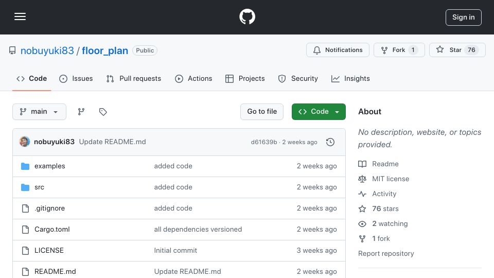 Screenshot of github.com: Free-form floor plan design using differentiable Voronoi diagram